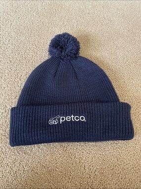 Petco Navy Pom Beanie Hat for Men